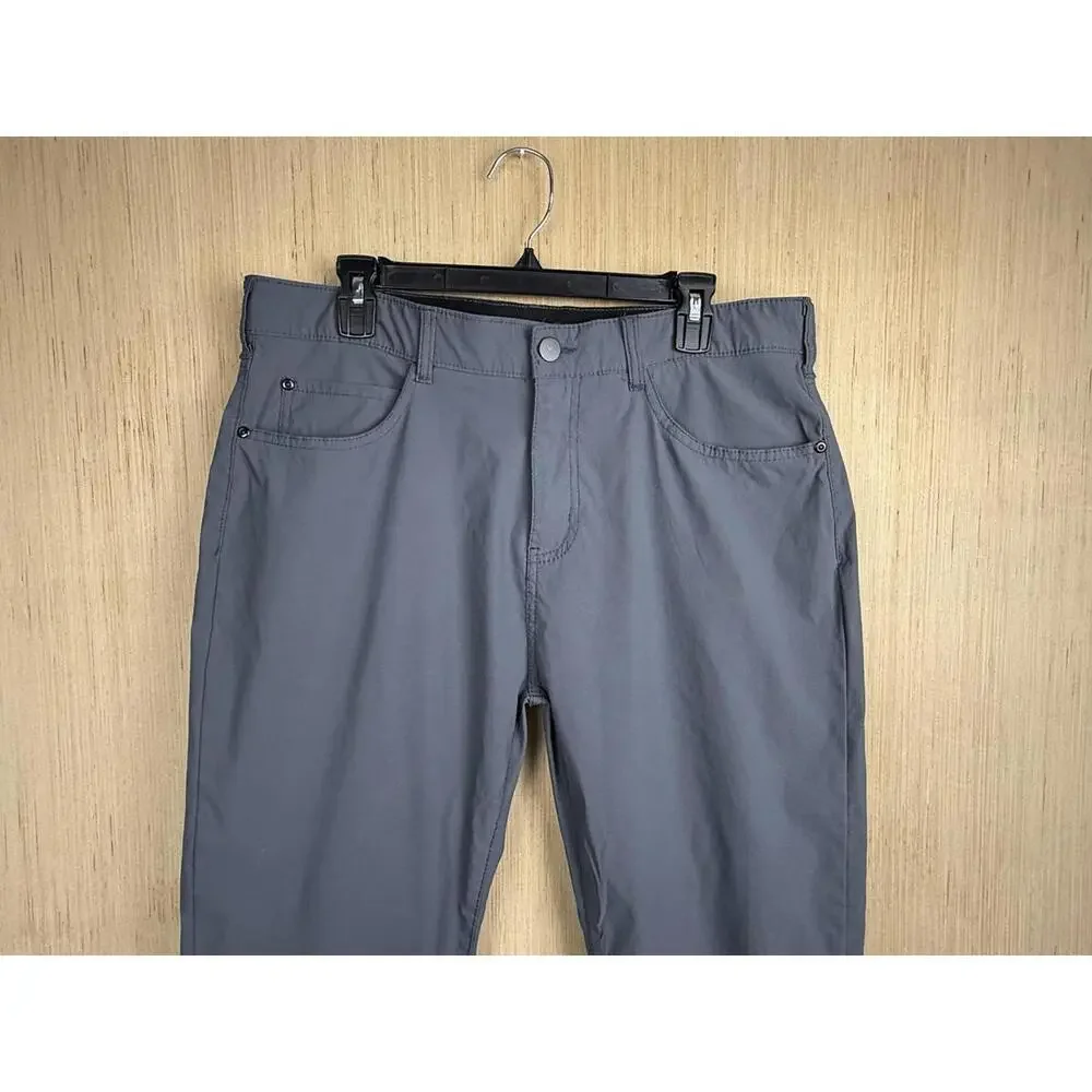 Denali Pants Mens 34x30 Gray Stretch Lightweight Hiking Quick Dry Khakis Outdoor - Picture 2 of 9